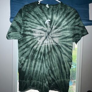 Hanes Dark Green Tie-Dye Men's Tee